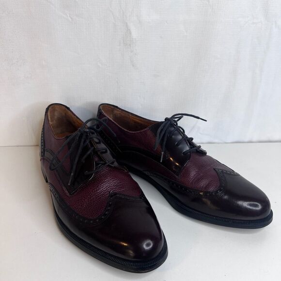 Bostonian Florentine Oxford Wingtip Brogue Dress Shoe Size 8.5 Made in Italy - Picture 2 of 13